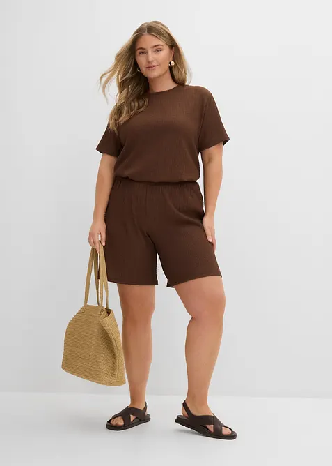 Dra p&aring;-shorts av kr&auml;pp, bonprix