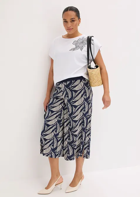 Vid jerseybyxa i bomull och viskos, bonprix