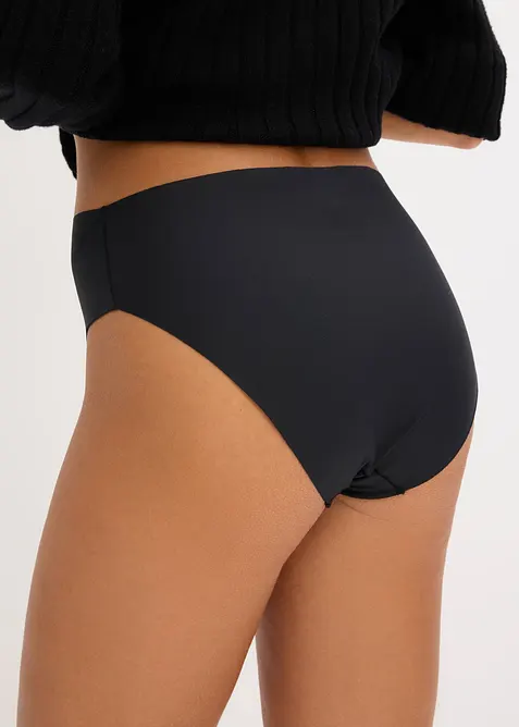 Maxihipstertrosa i mikrofiber utan s&ouml;mmar (4-pack), bonprix