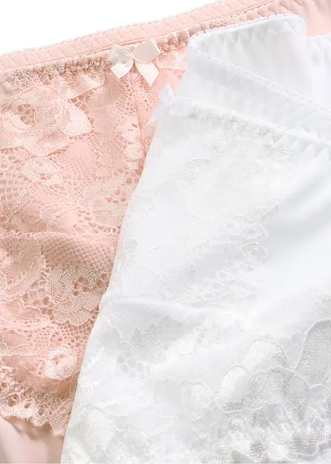 Maxitrosa med blomm&ouml;nstrad spets (2-pack), bonprix