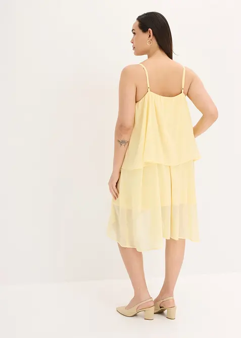 Chiffongkl&auml;nning som &auml;r l&auml;ngre bak &auml;n fram, bonprix