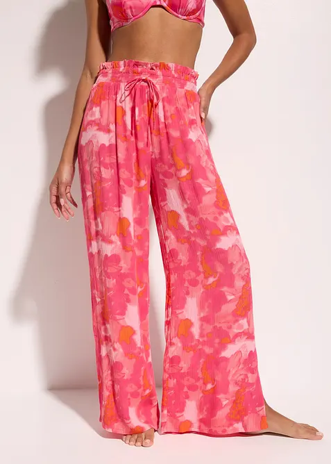 Strandbyxa i krinklat material med struktur, bonprix