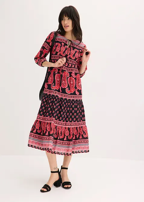 Mellanl&aring;ng kl&auml;nning i ren bomull, bonprix