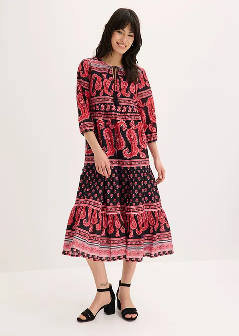 Mellanl&aring;ng kl&auml;nning i ren bomull, bonprix