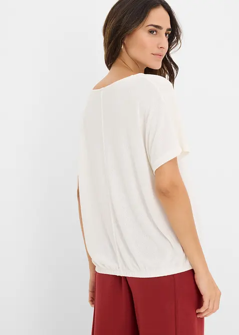 Topp med stickad look, bonprix