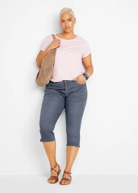 Stretchiga caprijeans, bonprix