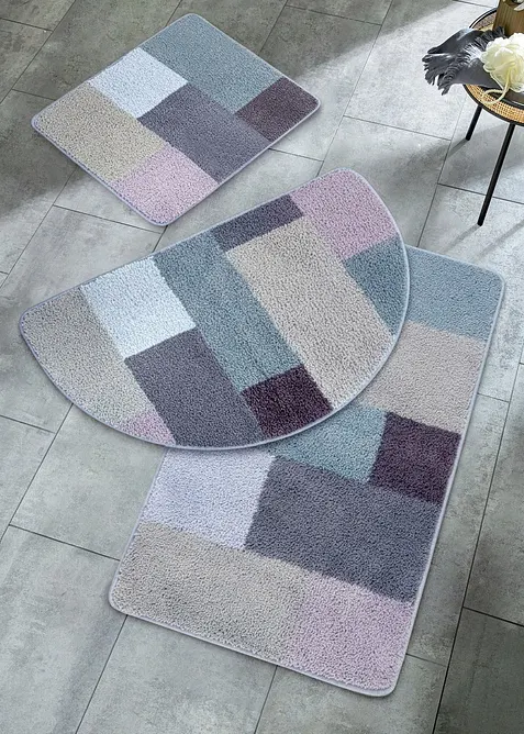 Tuftad badrumsmatta i pastellf&auml;rger, bonprix