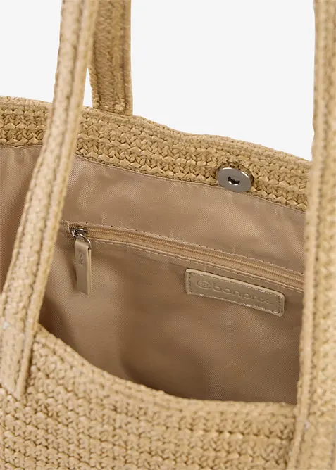 Shoppingv&auml;ska med halmlook, bonprix