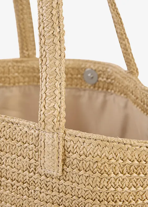 Shoppingv&auml;ska med halmlook, bonprix