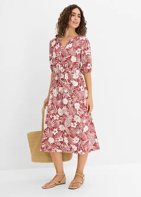 Jerseykl&auml;nning i mjuk viskosmix, bonprix