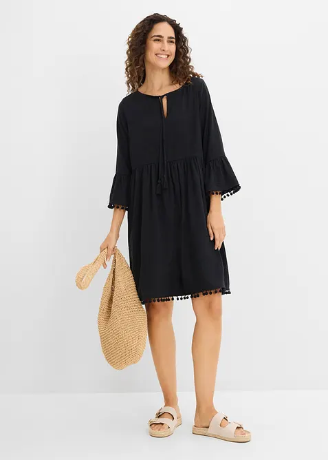 Kl&auml;nning i f&ouml;ljsam viskosmix, bonprix