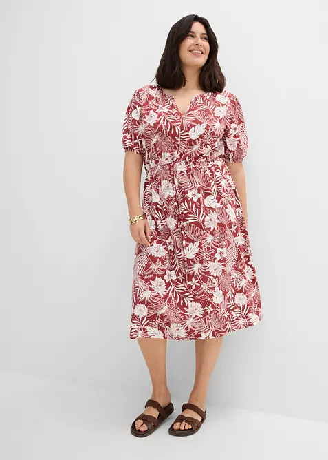 Jerseykl&auml;nning i mjuk viskosmix, bonprix