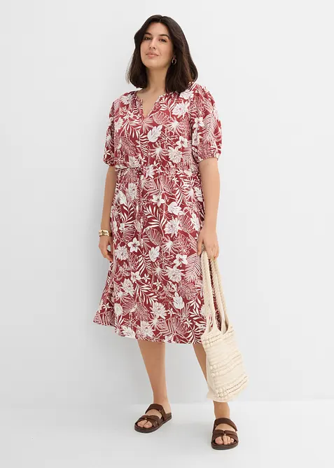 Jerseykl&auml;nning i mjuk viskosmix, bonprix