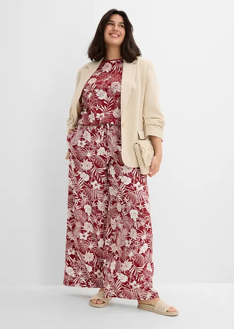 Vid byxa i viskosmix, bonprix