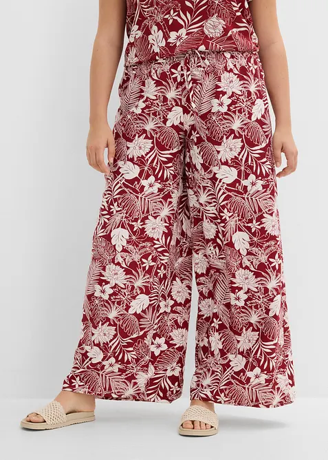 Vid byxa i viskosmix, bonprix