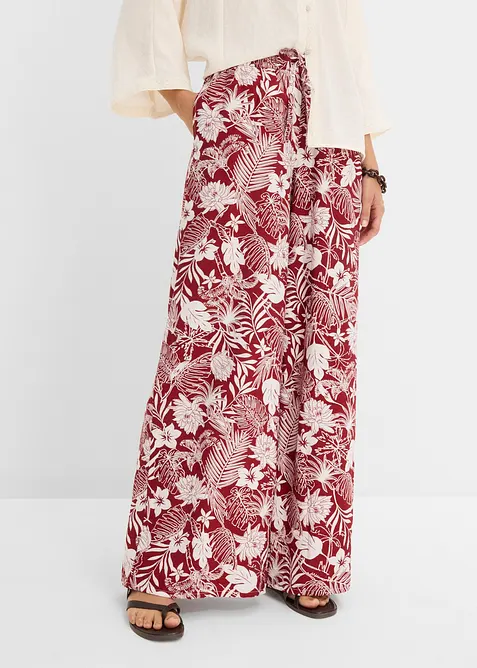 Vid byxa i viskosmix, bonprix