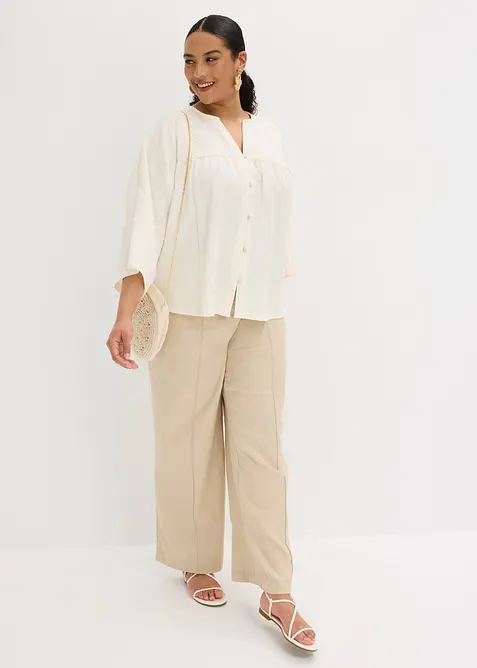 Blus av viskosmix, bonprix