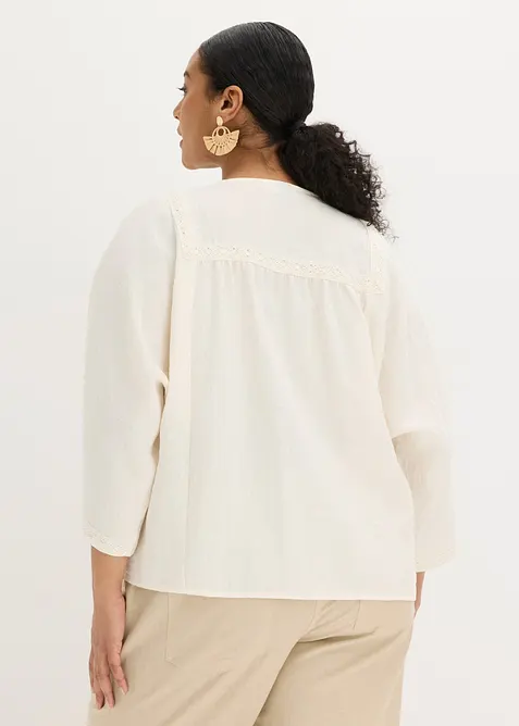 Blus av viskosmix, bonprix