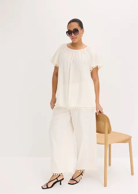 Blus i mjuk viskosmix, bonprix