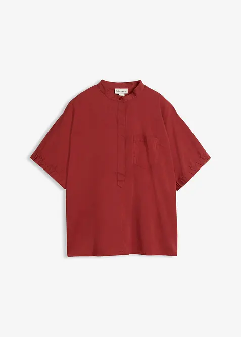 Kort&auml;rmad blus med nedhasade axlar, bonprix