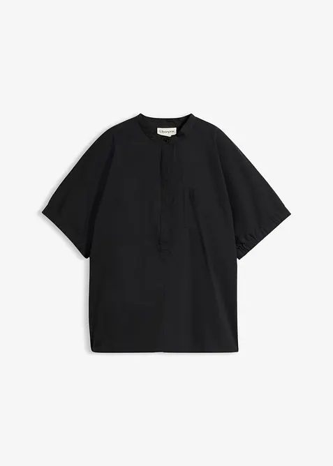 Kort&auml;rmad blus med nedhasade axlar, bonprix