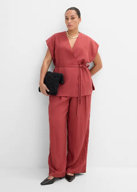 Topp med sk&auml;rp i viskosmix, bonprix