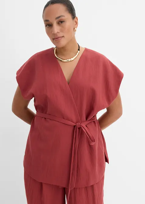 Topp med sk&auml;rp i viskosmix, bonprix