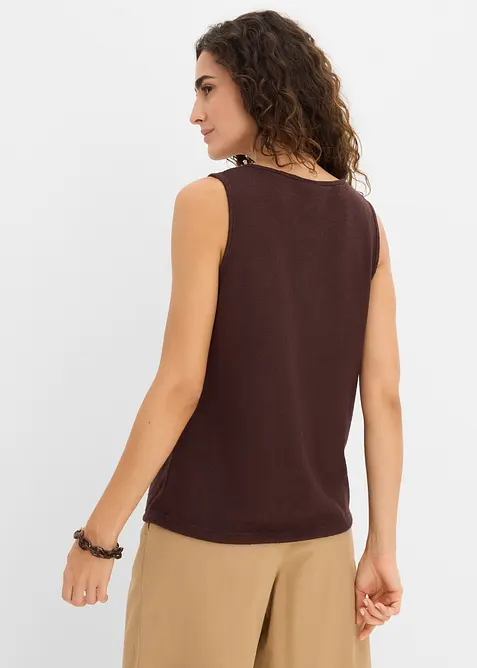 Stickat linne med p&auml;rldetalj, bonprix