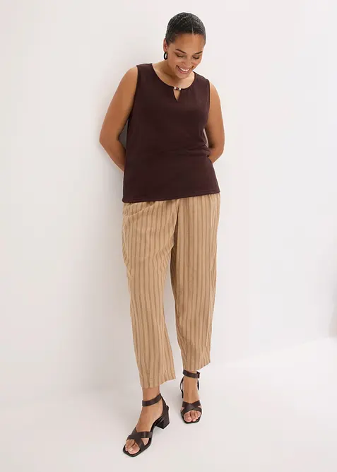 Stickat linne med p&auml;rldetalj, bonprix