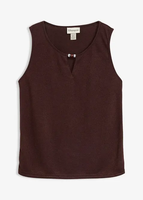 Stickat linne med p&auml;rldetalj, bonprix