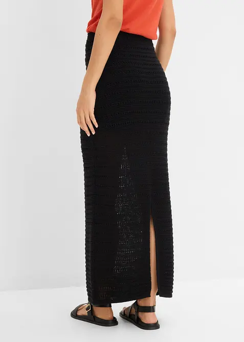 Maxikjol med virkad spets, bonprix