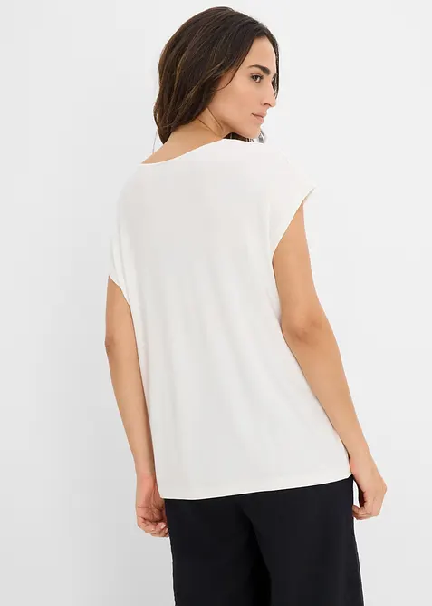 Topp med h&aring;lbroderi p&aring; axlarna, bonprix