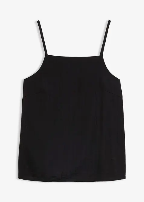 Linne i viskosmix med plisserad look, bonprix