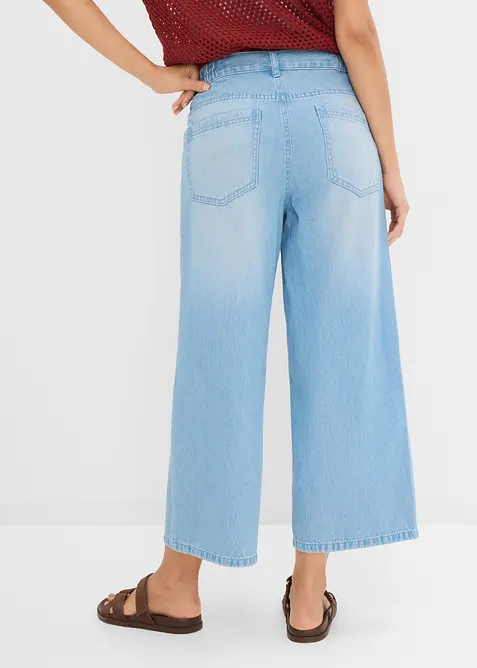 Wide Leg-jeans med bekv&auml;m midja, bonprix