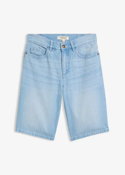 Jeansshorts Mid Waist, med bekv&auml;m midja, bonprix