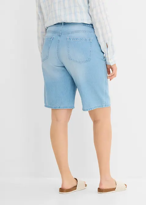 Jeansshorts Mid Waist, med bekv&auml;m midja, bonprix