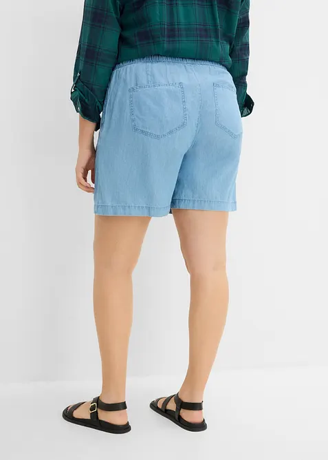 Jeansshorts Mid Waist, med bekv&auml;m midja, bonprix