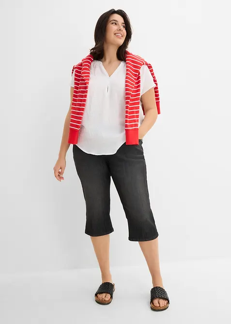 Slim Capri Jeans Mid Waist, bonprix