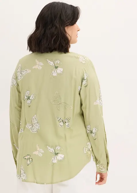 M&ouml;nstrad viskosblus, bonprix
