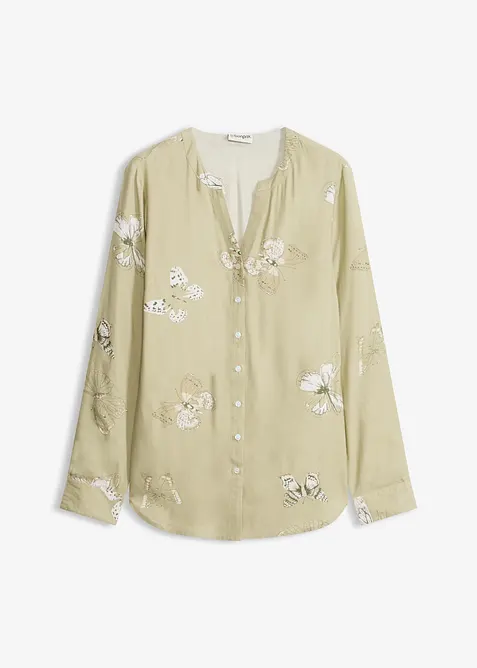 M&ouml;nstrad viskosblus, bonprix