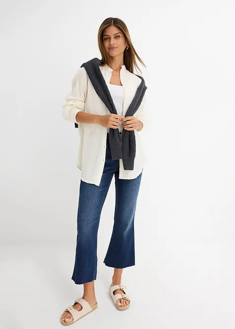 Bootcut Jeans High Waist, cropped, bonprix