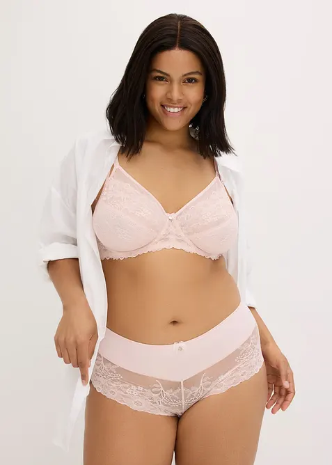 Maxihipstertrosa med fin spets, bonprix