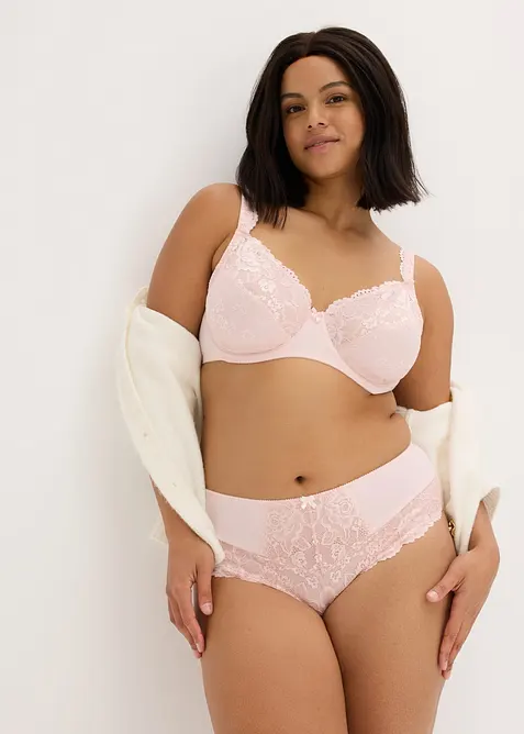 Maxitrosa med blomm&ouml;nstrad spets (2-pack), bonprix