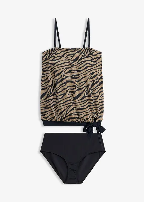 Band&aring;tankini av glansigt material (2 delar), bonprix