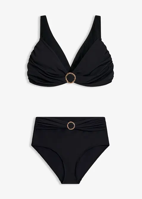 Bikini med BH-topp och ringdetaljer (2 delar), bonprix