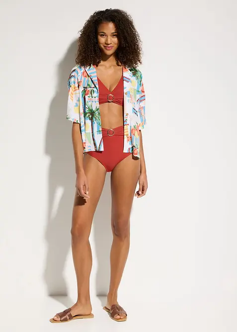 Bikini med BH-topp och ringdetaljer (2 delar), bonprix