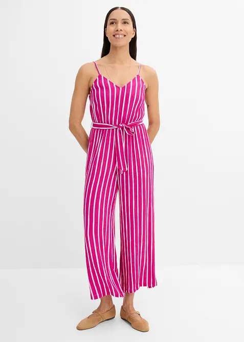 Jumpsuit i viskos med struktur, bonprix