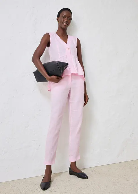 7/8-byxa av linne, bonprix