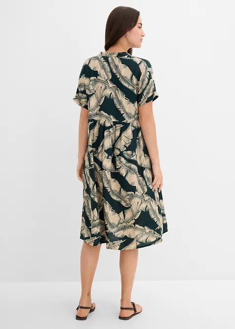 Mellanl&aring;ng kaftankl&auml;nning i mjuk viskos, bonprix