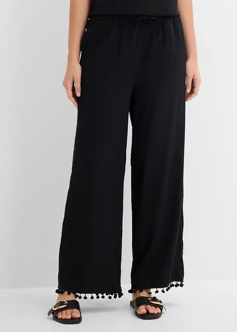 Dra p&aring;-byxa i mjuk viskosmix, bonprix